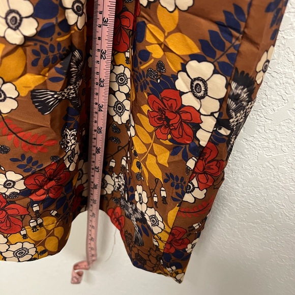 *ModCloth Myrtlewood of California Brown Floral Fit and Flare Dress Size L - Picture 7 of 7